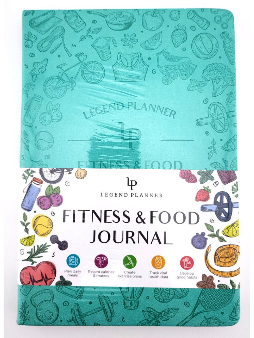 Legend Planner Fitness & Food Journal – Leather Wellness Workout Planner – NEW